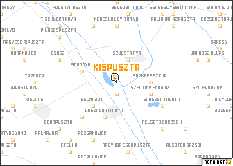 map of Kispuszta