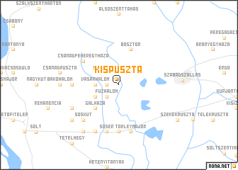 map of Kispuszta