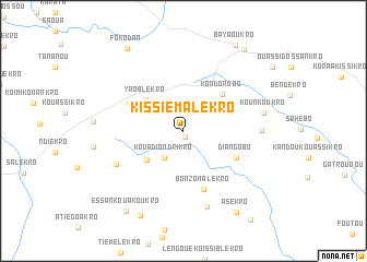map of Kissié-Malékro