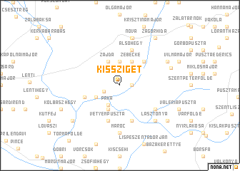 map of Kissziget