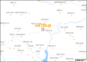 map of Kistanje