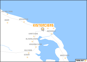 map of Ķīsterciems