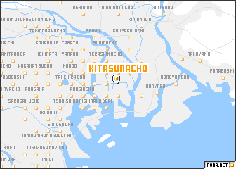 map of Kita-sunachō