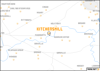 map of Kitchens Mill