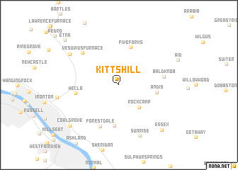 map of Kitts Hill