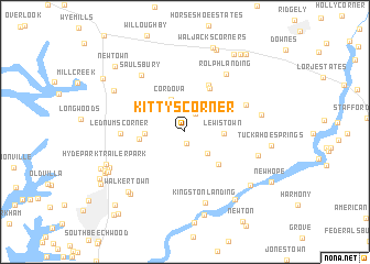 map of Kittys Corner