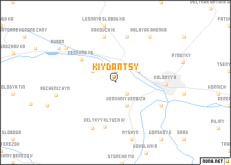 map of Kiydantsy