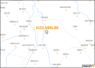 map of Kızıldamlar