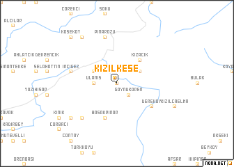 map of Kızılkese