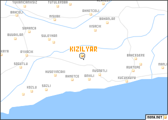 map of Kızılyar