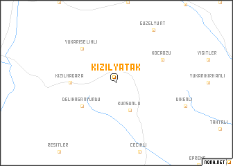 map of Kızılyatak