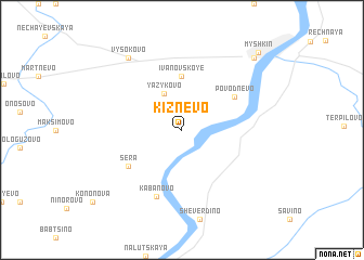 map of Kiznëvo