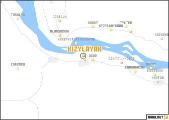 map of Kizyl-Ayak