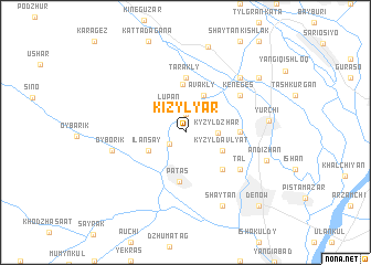 map of Kizyl-Yar