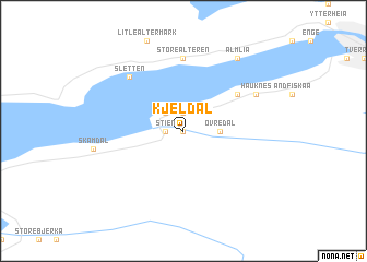 map of Kjeldal