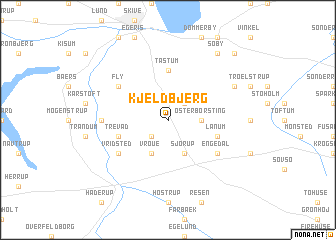 map of Kjeldbjerg