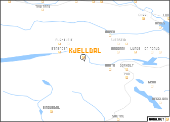 map of Kjelldal