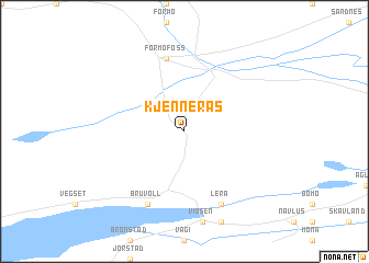 map of Kjennerås