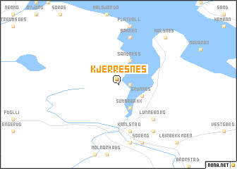 map of Kjerresnes