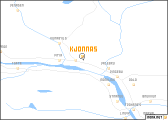 map of Kjønnås