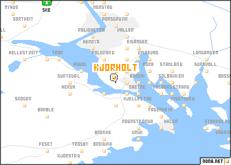 map of Kjørholt