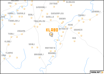 map of Klabo