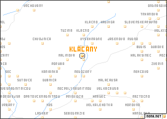 map of Kľačany