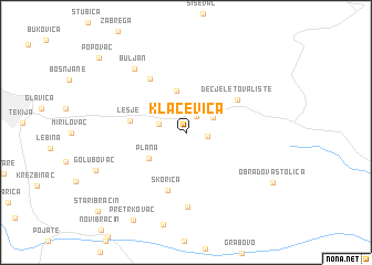 map of Klačevica