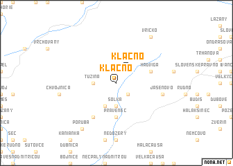 map of Kľačno