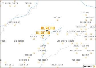 map of Kľačno