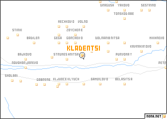 map of Kladentsi