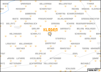 map of Kläden