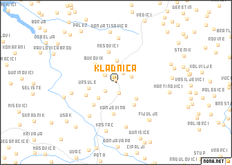 map of Kladnica