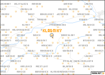 map of Kladníky