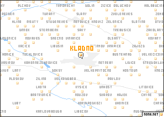 map of Kladno