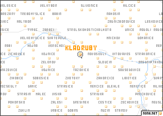 map of Kladruby