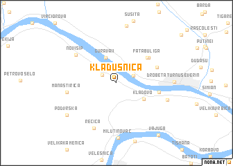 map of Kladušnica