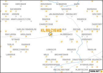 map of Kładziewo