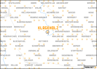 map of Klageholz