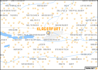 map of Klagenfurt