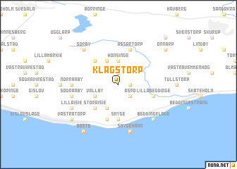 map of Klagstorp