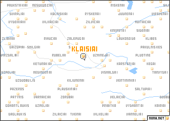 map of Klaišiai