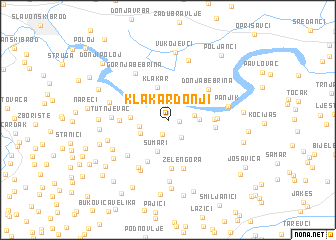 map of Klakar Donji