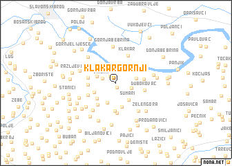 map of Klakar Gornji