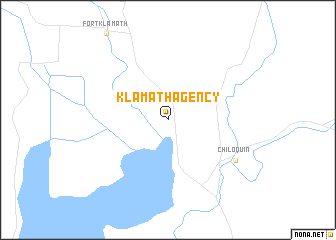 map of Klamath Agency