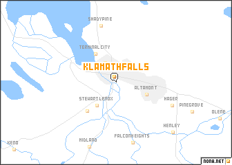 map of Klamath Falls