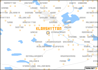 map of Klämshyttan