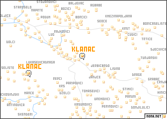 map of Klanac