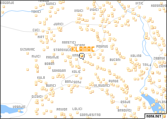 map of Klanac