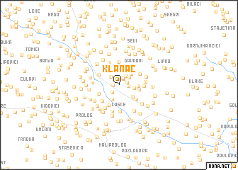 map of Klanac